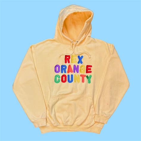 Rex Orange County Hoodie Sick Embroidered Letters Depop