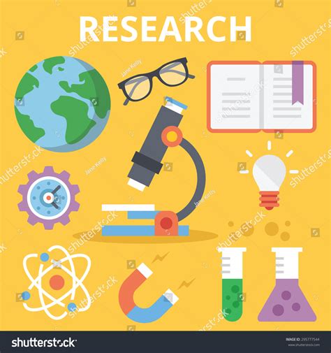 Scientific Research Flat Illustration Concepts Flat Stock Vector ...