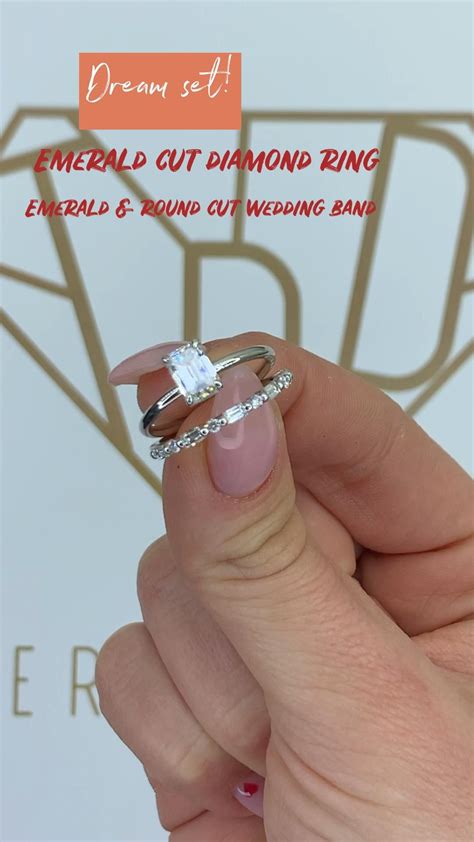 2 53 Carats Emerald Cut Hidden Halo Micropaved Diamond Engagement Ring