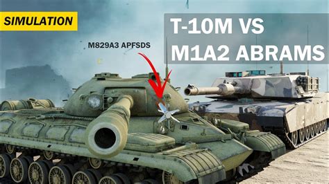 T 10m Vs M1a2 Abrams 120mm M829a3 Depleted Uranium Apfsds Armour