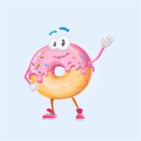 Cartoon Doughnut Character Animator GIFs | GraphicMama