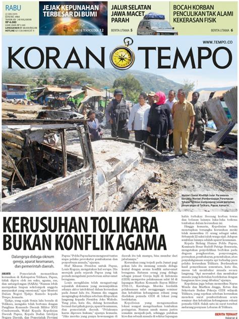 Kerusuhan Tolikara Bukan Konflik Agama Berita Utama Koran Tempo Co