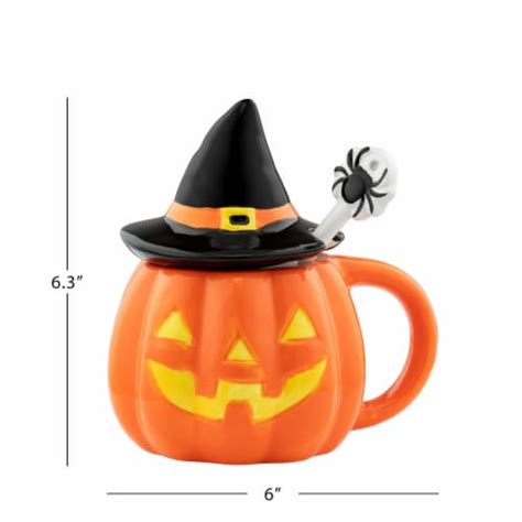 Lidded Jack O Lantern Mug With Spoon Unit Ralphs