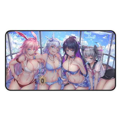 Honkai Impact Sexy Bikini Waifus Gaming Desk Mat Anime Mousepad Sexy Girls Playmat Etsy