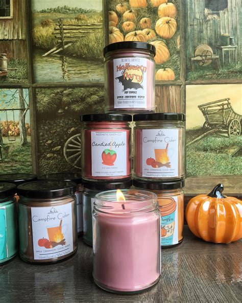 Soy Fall Candles Pumpkin Spice Candle Apple Cider Candle Etsy