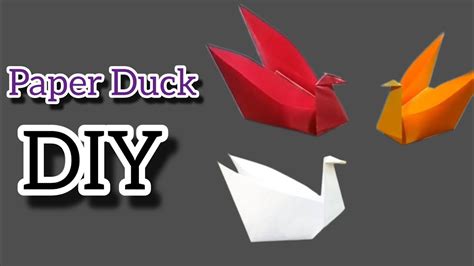 How To Make Paper Duck Youtube