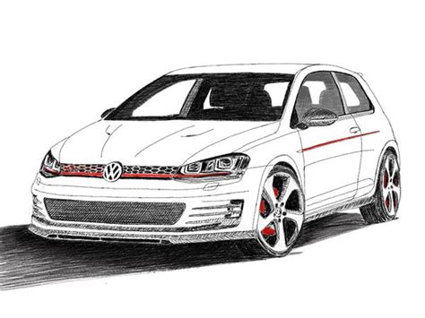 Vw Golf Gti By Abdulaziz Şahin Via Behance Golf Gti Vw Art Golf