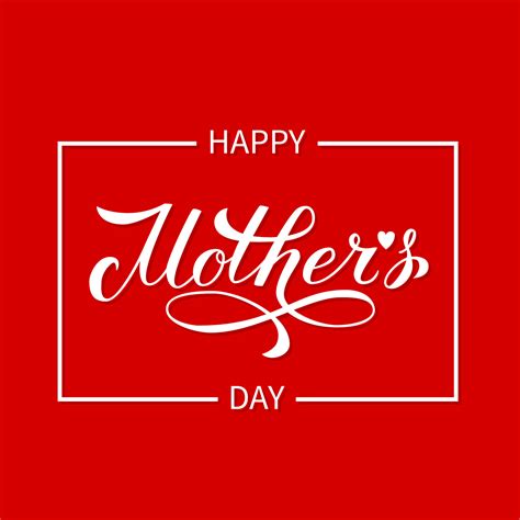 Happy Mothers Day Cards Red