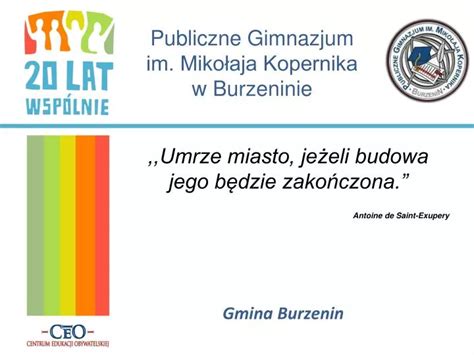 Ppt Publiczne Gimnazjum Im Miko Aja Kopernika W Burzeninie