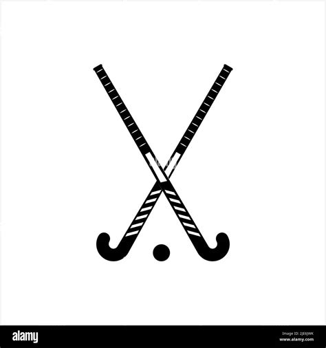 Hockey Stick Icon Hockey Sport Accessories Vector Art Illustration