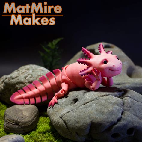 Archivo D Adorable Axolotl Articulado Cuerpo Imprimible Cabeza