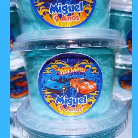 Algodão Doce Pote Hot Wheels Pote 250 ml Elo7