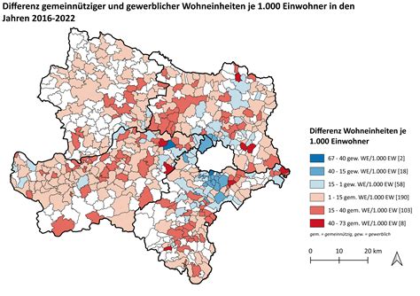 räumliche Verteilung von gemeinnützigen Wohnprojekten in