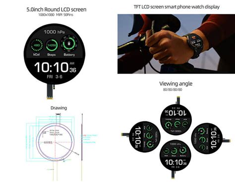 5 Inch Circular Display High Definition Full Viewing 1080x1080 MIPI