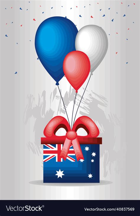 Australia day gift with flag Royalty Free Vector Image