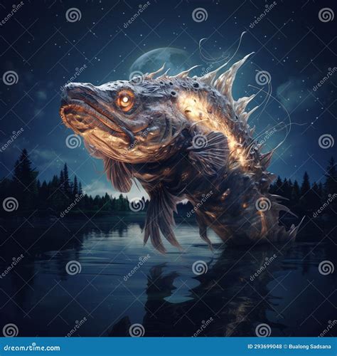 Ai Generated Illustration Wildlife Concept Of Flathead Catfish Stock