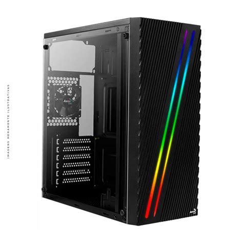 Gabinete Gamer Aerocool Streak RGB Mid Tower Techno Space