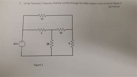 Solved 1 Using Thevenin S Theorem Find The Current Through Chegg