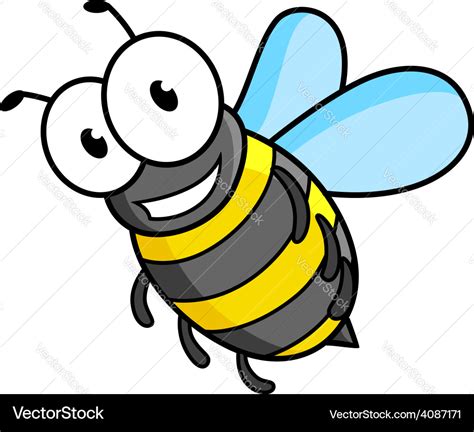 Cartoon Bee Or Wasp Character Royalty Free Vector Image