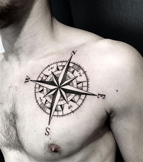 bold compass tattoo for men | Compass tattoo men, Compass tattoo ...