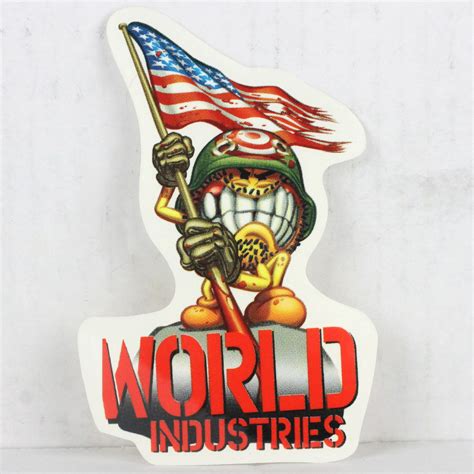 World Industries Skateboard Sticker Pack - Flameboy Army Flag 24 Pack - NOS