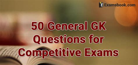 General Gk Questions For Competitive Exams