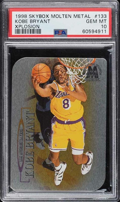 1998 99 SKYBOX MOLTEN METAL XPLOSION KOBE BRYANT 133 PSA 10 GEM MINT