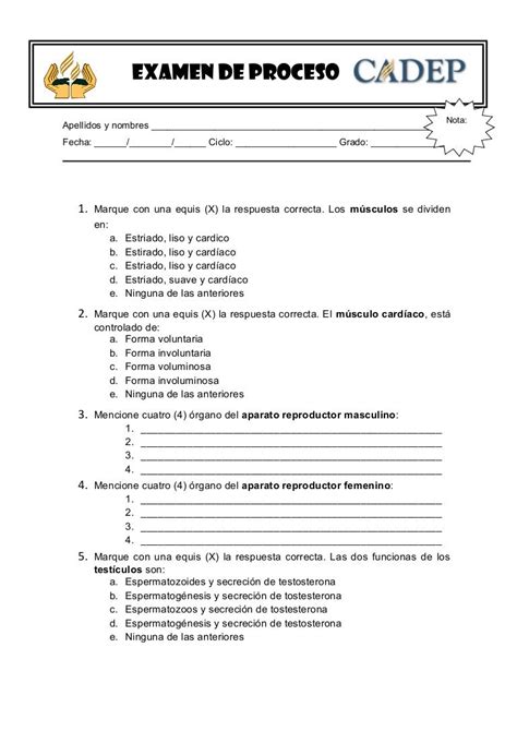 Examen Ciencias Naturales 7