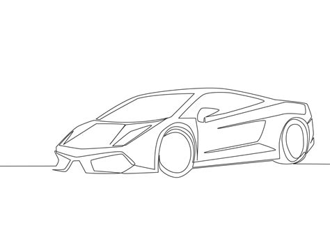 continuous  drawing  racing  drifting elegant sedan sport car