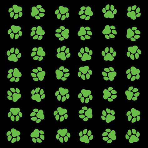 Green paw pattern on black background 27606950 Vector Art at Vecteezy