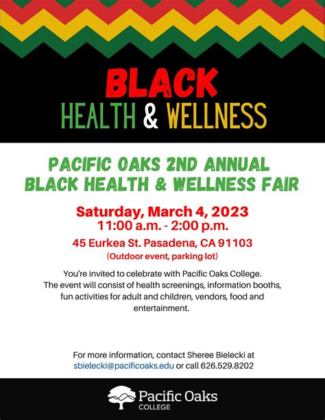 Mar 4 Pacific Oaks College Black Health And Wellness Fair Pasadena