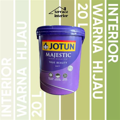 Jual Cat Tembok Majestic Matt Interior Jotun Warna Hijau 20 L Shopee