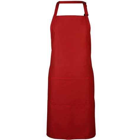 Mercer Culinary M61110rd Genesis® Red Customizable Poly Cotton Bib