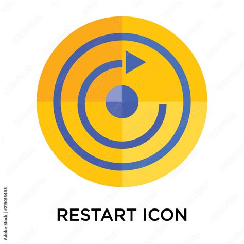 Restart icon vector sign and symbol isolated on white background ...