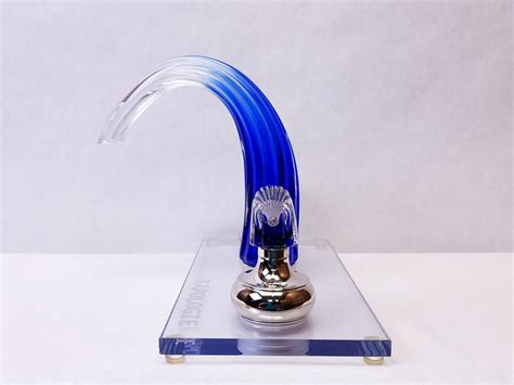 Tapologie Glass Faucet Blue Shift Fluted Bathroom Faucet Etsy