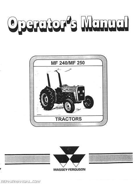 Massey Ferguson Mf And Operators Manual