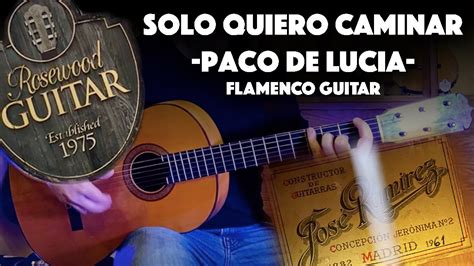 SOLO QUIERO CAMINAR Paco De Lucia Ben Woods Flamenco Guitar YouTube