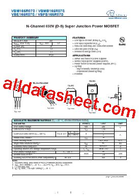 VBMB165R07S Datasheet PDF VBsemi Electronics Co Ltd