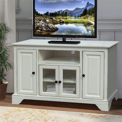 48" TV Stand in Antique White - Walmart.com