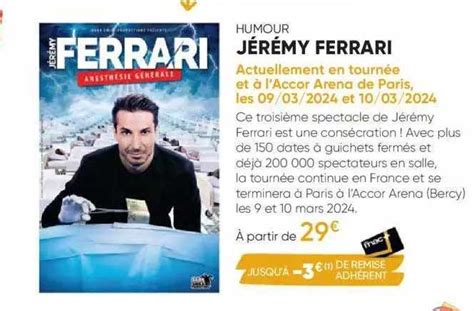 Promo Jérémy Ferrari chez Fnac iCatalogue fr