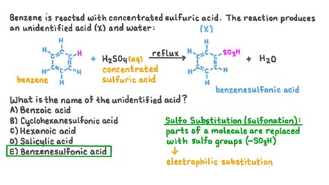 Question Video Identifying The Name Of The Acid Produced When Benzene