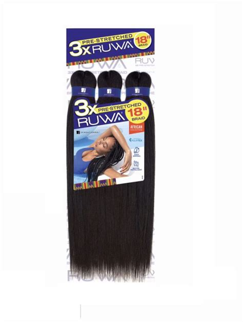 3x Ruwa Pre Stretched Braid 18 4uhair Unlimited