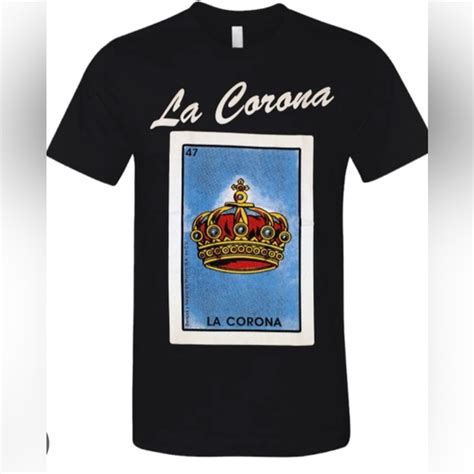 Alstyle Tops Prwnd Loteria La Corona Black Tshirt Size Xxl Poshmark