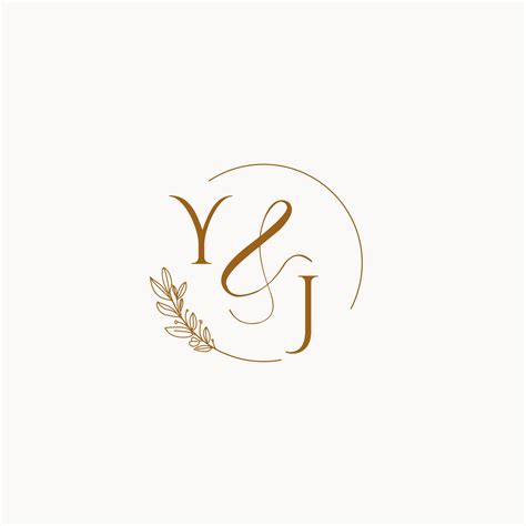 Yj Initial Wedding Monogram Logo 10256403 Vector Art At Vecteezy