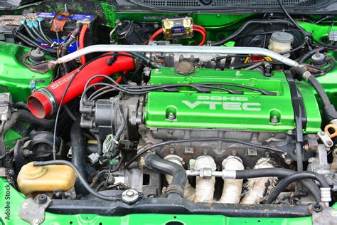 Honda Civic Motor Engine At Royals Auto Moto Show In Marikina