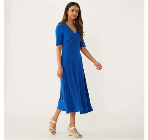 Tscca Nina Leonard Elbow Sleeve Midi Dress