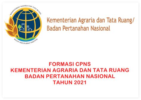 Cpns Kementerian Agraria Dan Tata Ruang Badan Pertanahan Nasional 2018