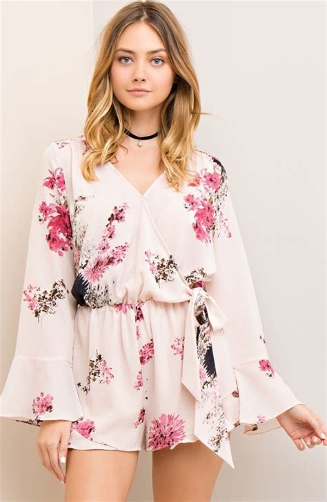 Pink Floral Romper Floral Romper Pink Rompers Pink Floral