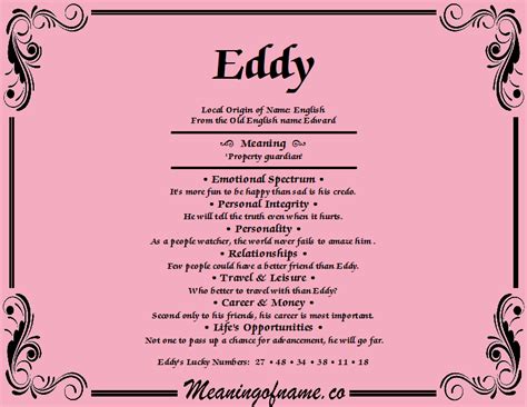 Eddy - Meaning of Name