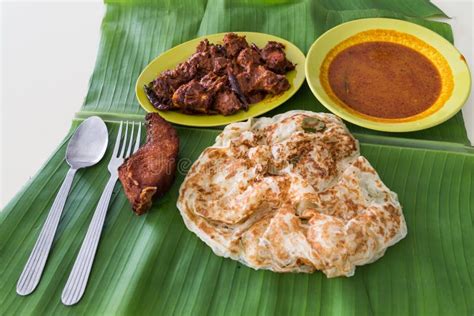 Indian Roti Prata With Curry Sauce Stock Image Image Of Food